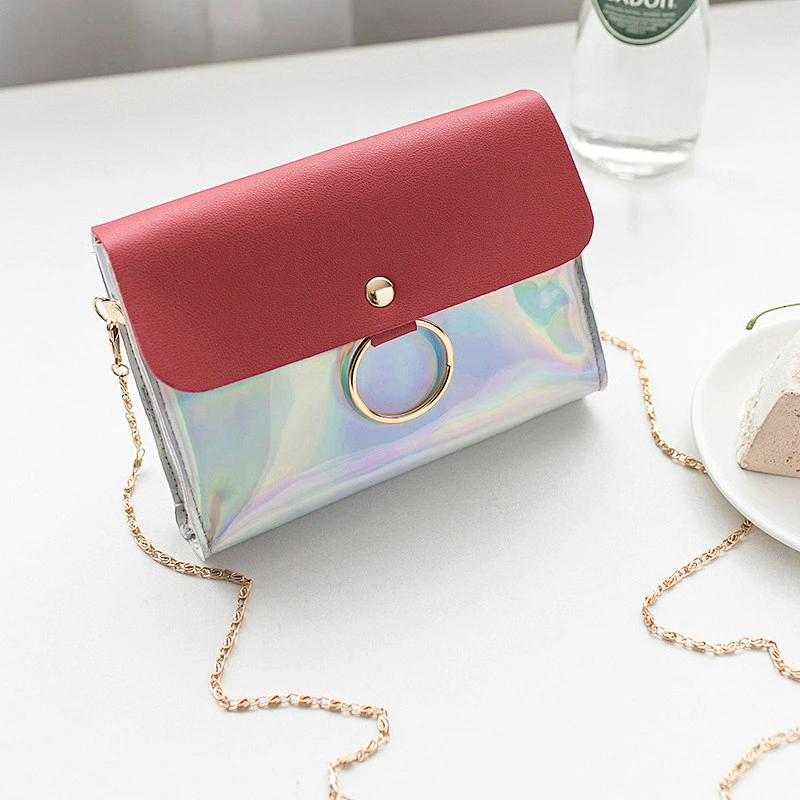 Laser Crossbody Bag for Women Chain Mini Shoulder Circle Small Messenger Bag