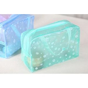 Wholesale Custom Fashion Transparent Makeup Bag Waterproof Clean Pvc Cosmetic Bag