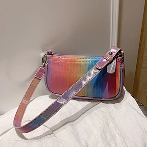 Ins Style Bag Female 2020 Summer New Trendy One-Shoulder Handbag Western Rainbow Underarm Bag