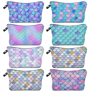 2020 New Multifunctional Ladies Cosmetic Bag Fish Scale Colorful Makeup Bag Mermaid Cosmetic Bags