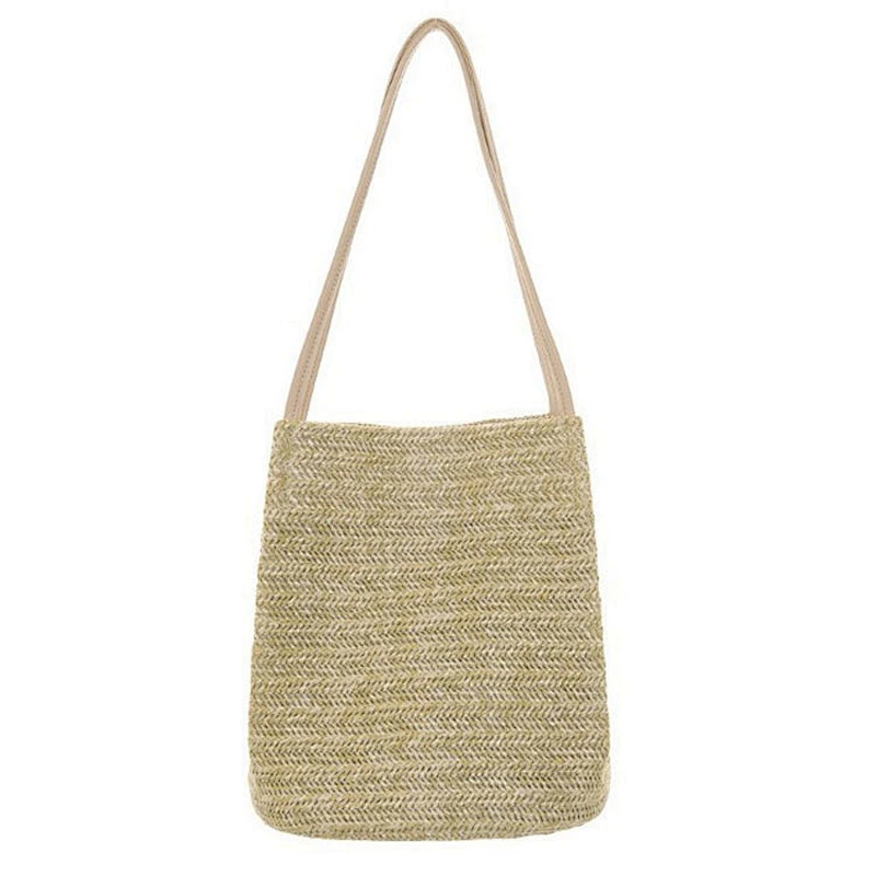 New summer fashion ladies simple handbag paper straw beach shoulder bag