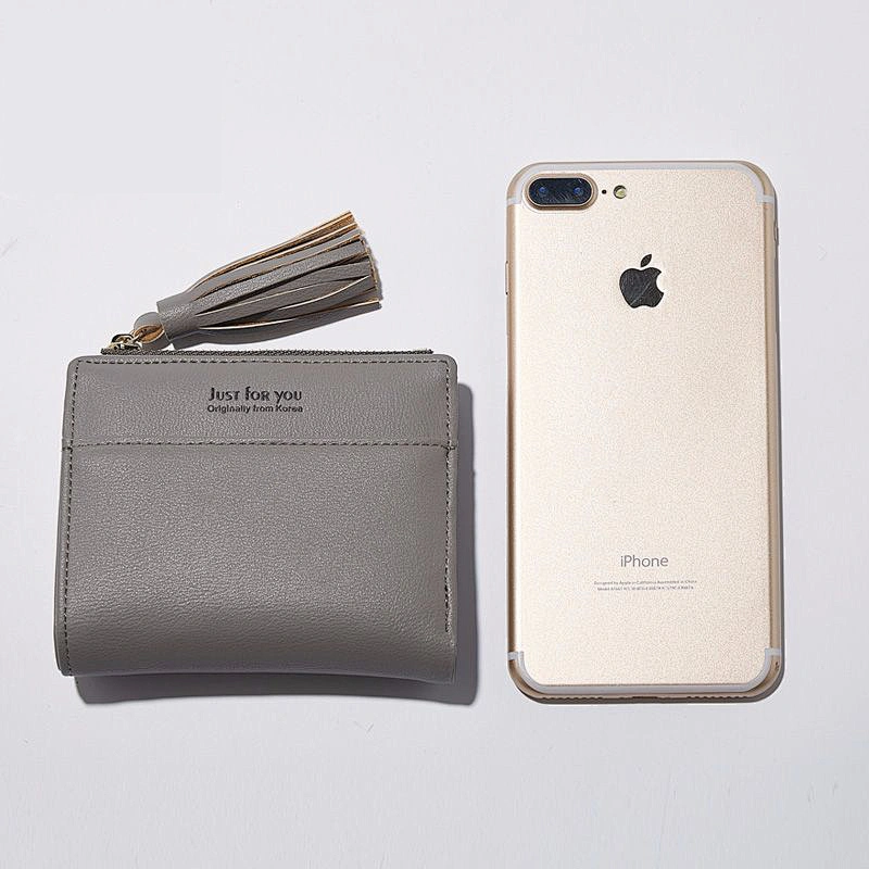 Simply Elegant Design Pure Color Women Wallet Leather For Sale