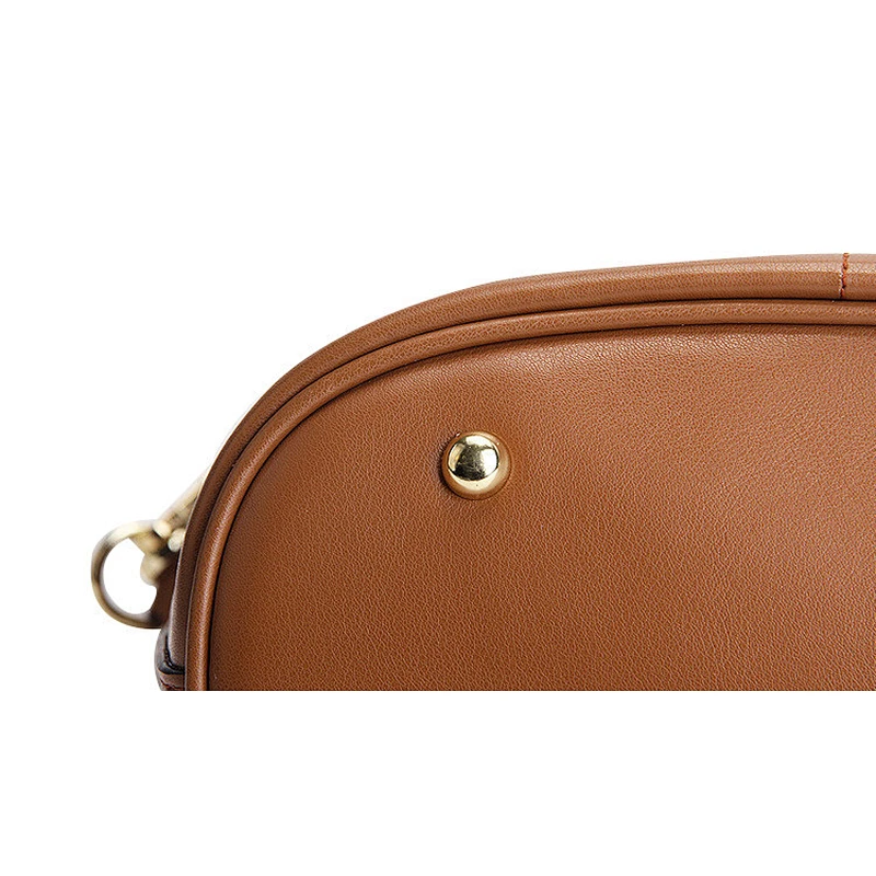 2019 New Design Women Shoulder Bag Leather Bucket Zipper Bag With Tassel