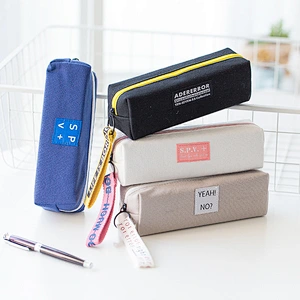 Custom Printing Canvas Student Stationery Bag Ins Female Japanese High School Student Pencil Case
