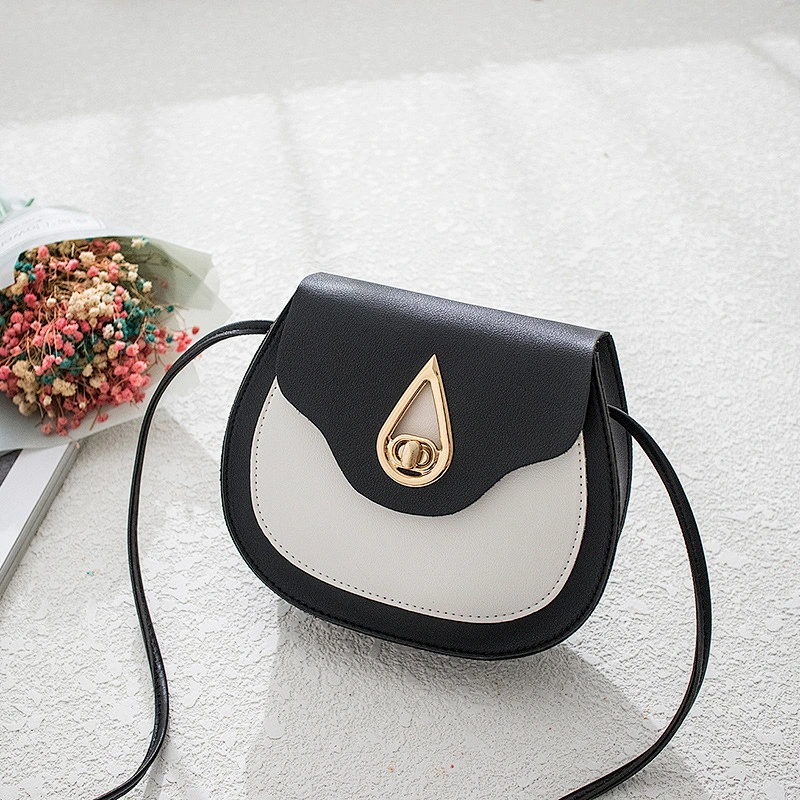 Korean Version 2020 New Small Mobile Phone Bag Personality Water Drop Lock PU Female Shoulder Bag Crossbody Bag