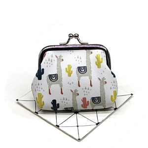 Factory wholesale animal print coin purse Variety of optional girl buckle coin purse