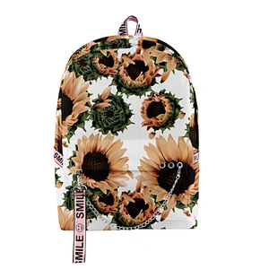 2020 Amazon New Sunflower 3D School Bag Backpack Oxford Cloth Outdoor Travel Backpacks