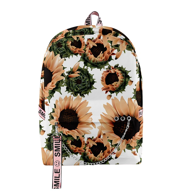 2020 Amazon New Sunflower 3D School Bag Backpack Oxford Cloth Outdoor Travel Backpacks