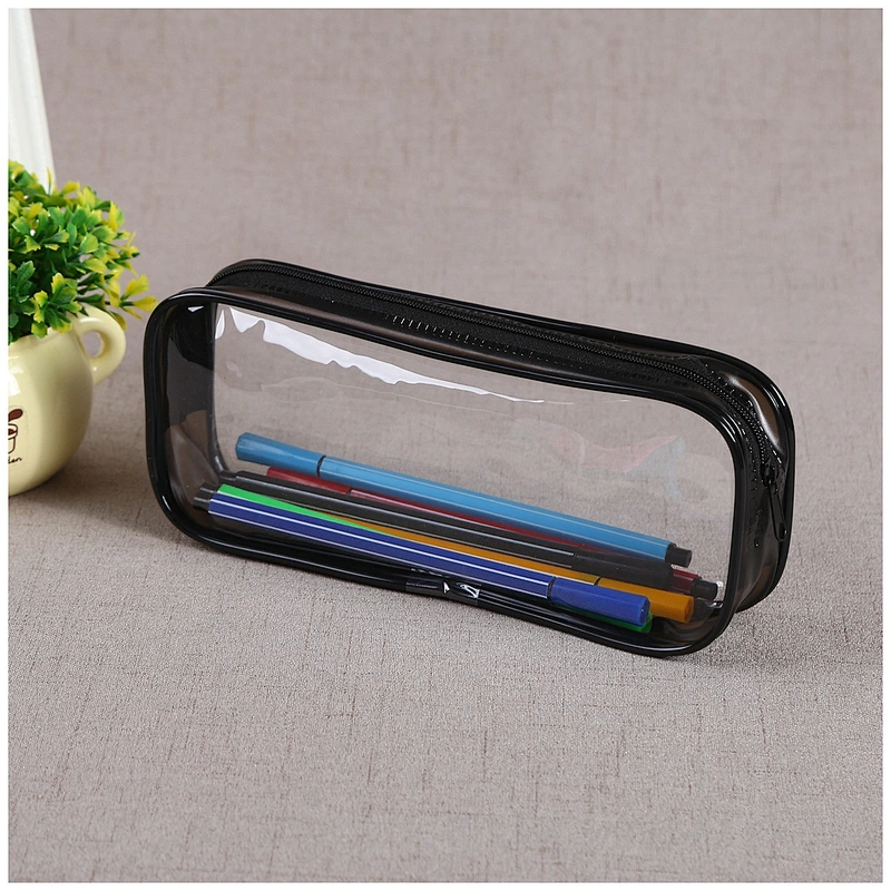 Large Clear Candy Color Recyclable Transparent PVC Pencil Bag