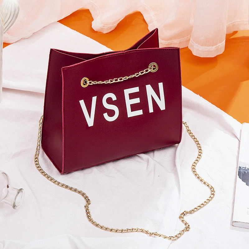 wholesale low cheap price girl crossbody quality fashion women tote purse pu leather handbag vegan sling chain lady shoulder bag