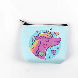 New cute unicorn coin purse small fresh female PVC coin purse candy color