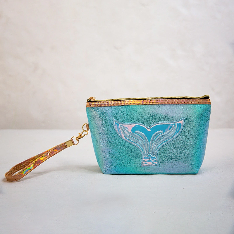 Fashion Waterproof Customized Logo Laser Women Cosmetic Pouch Bag Travel Bolsa De Cosmeticos