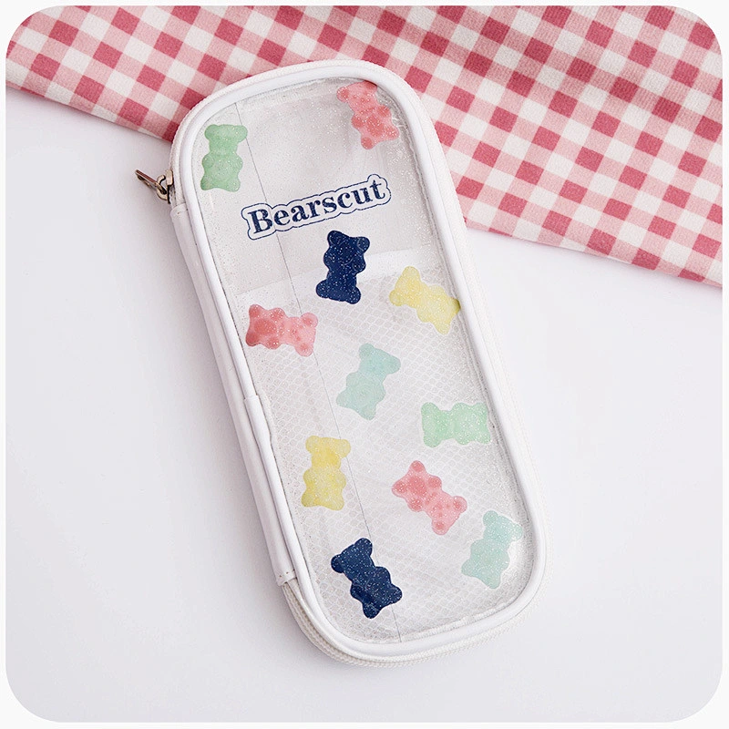 TPU Transparent Pencil Case Multi-Function Ins Small Portable Female Student Girl Pencil Case