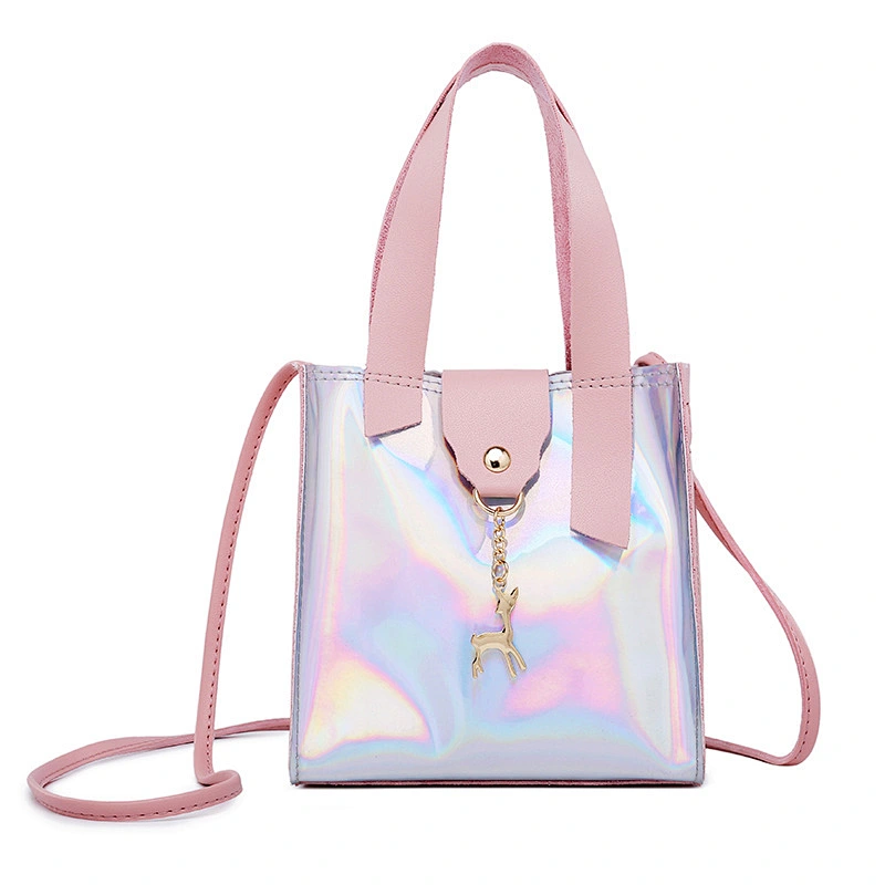 Shining Laser PU Single Shoulder Women Leather Handbags Holographic Crossbody Bag