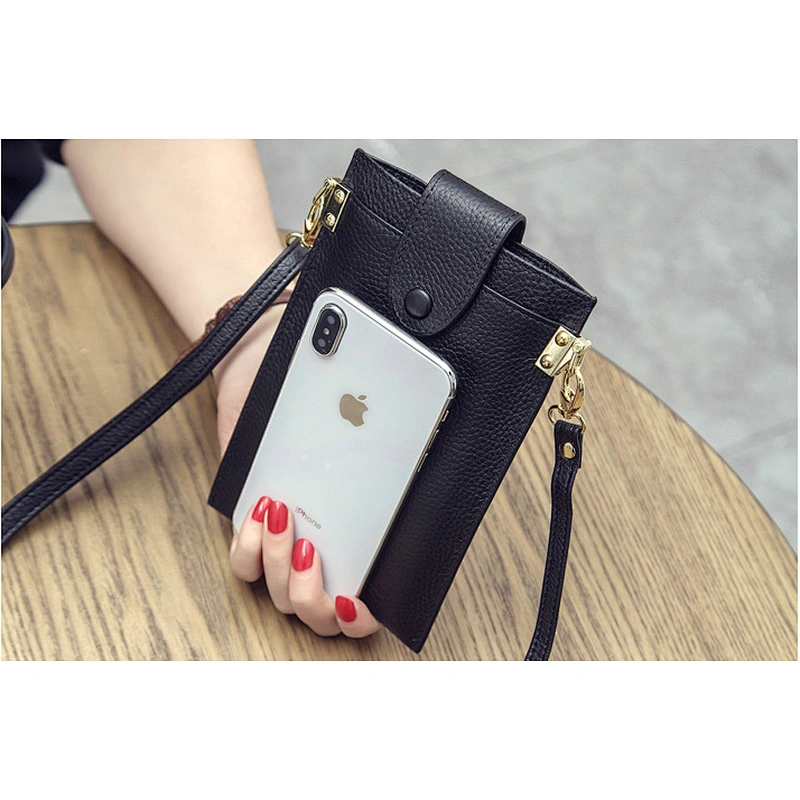 Fashion embossed crocodile leather cell phone crossbody bag wallet mobile phone bags cases