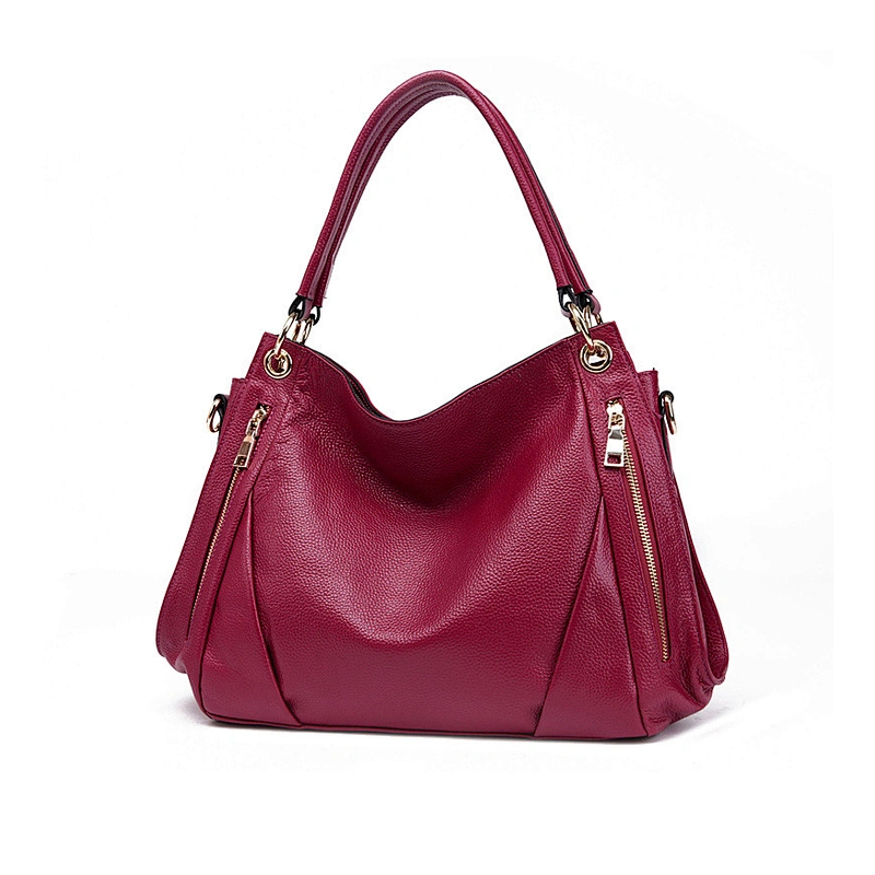 Wholesale fashion genuine leather tote bag women travel large capacity shoulder handbags
