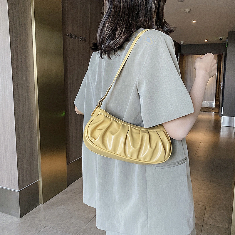 Underarm Handbags New 2020 Fashion Messenger Bag Folded Western Style Portable Small Bag Korean Version Dumpling Bag
