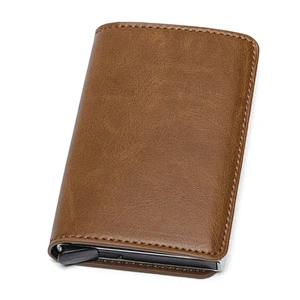 Multi-functional card holder  pu leather men memory credit id card holder