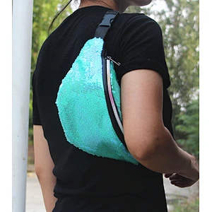 Wholesale Sequin Sport Custom Women Fanny Waist Bag Pack Girls Glitter Reversible Sequin Fanny Pack
