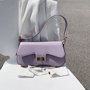 Classic Fashion Joker Pure Color High Quality Leather Women's Shoulder Bag Handbag