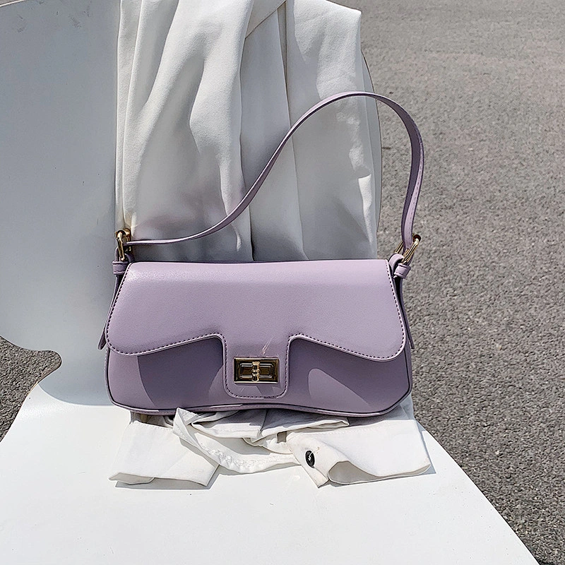 Classic Fashion Joker Pure Color High Quality Leather Women's Shoulder Bag Handbag