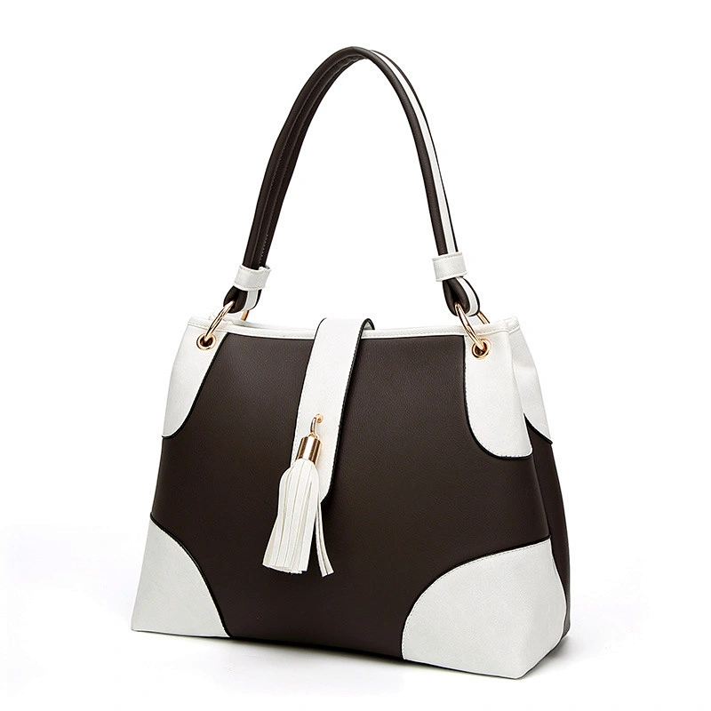Alibaba latest new style fashion genuine leather solid ladies handbags