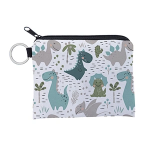 Fashion small fresh cartoon dinosaur creative printing coin purse waterproof portable personality card case key case