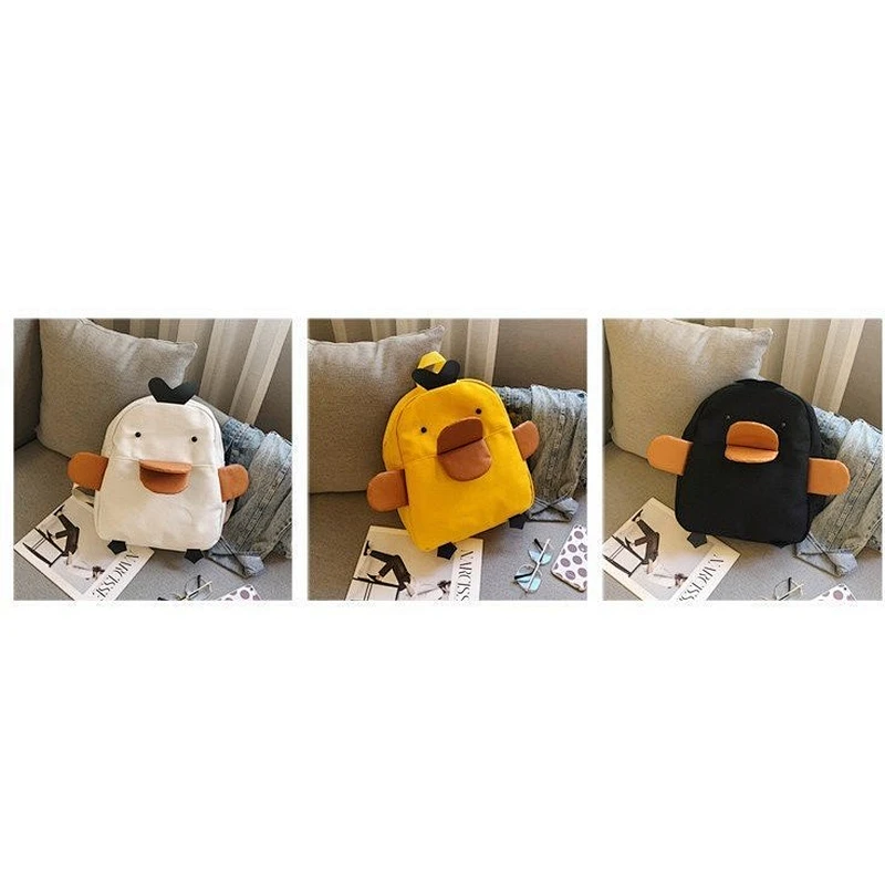 2020 New Boy Girl Student Schoolbag Tide Casual Backpack Fashion Cute Cartoon Duck Backpacks