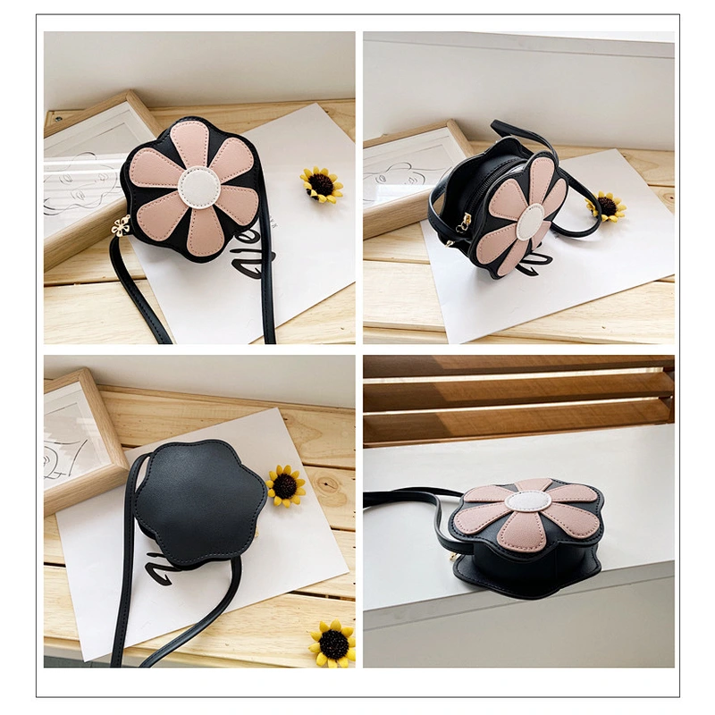 2020 New Spring Fashion Single-Shoulder Mini Hand Bag Girl Pu Leather Children School Flower Cross Body Bag