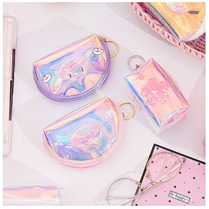 New small wallet Korean girl student cute key coin small bag laser coin purse female