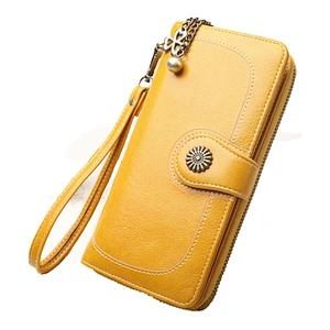 2019 Fashion vintage purse wallet pu leather travel coin card holder wallet for women