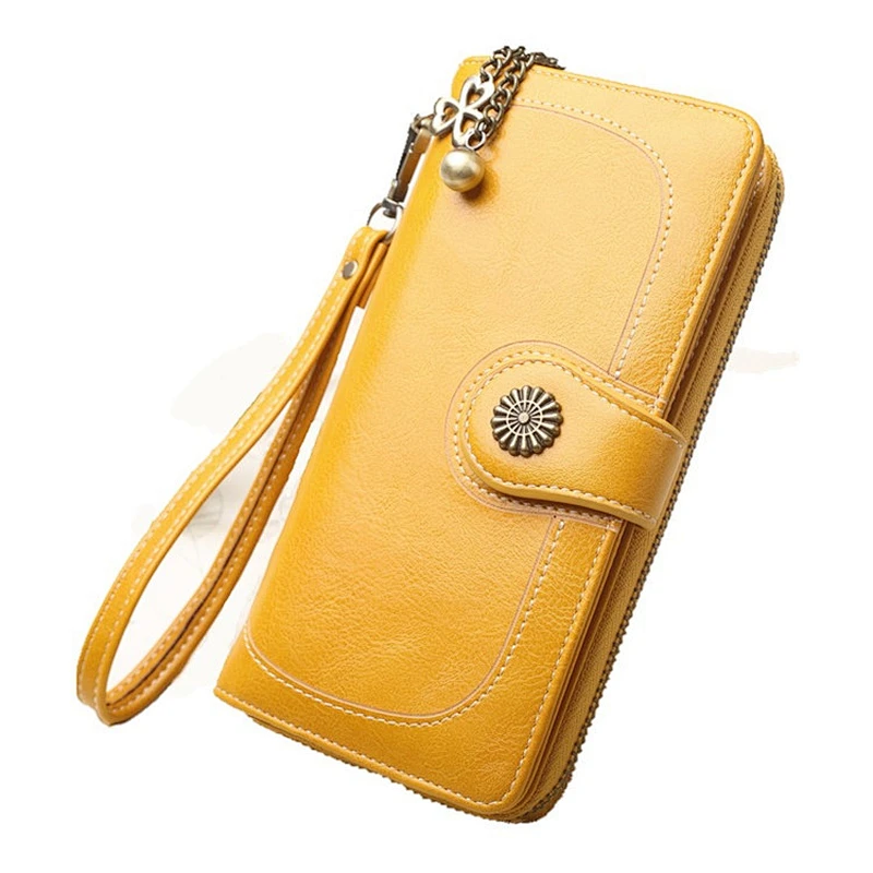 2019 Fashion vintage purse wallet pu leather travel coin card holder wallet for women