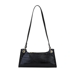 Wholesale Luxury Baguette Shoulder Bags 2021 Fall Alligator Crocodile Pattern Handbags for Women Casual Tote