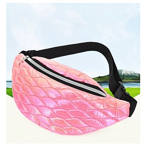 Fashion Designer Bum Bag Women Holographic Shiny Waist Bag laser PU Chest Bags