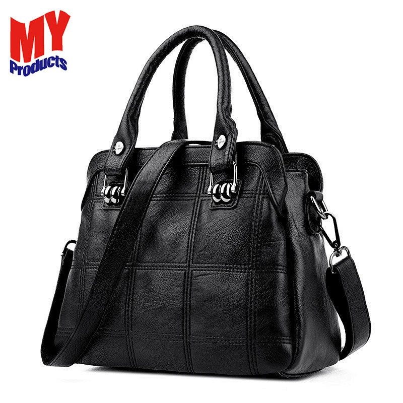 Factory Wholesale Personalized PU Leather Fashion Lady Handbag Tote Bag