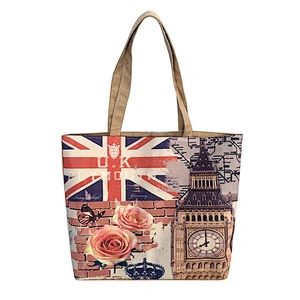 2019 New Arrivals Handbags Women Custom Printed Durable Canvas Shopping Sling Bag