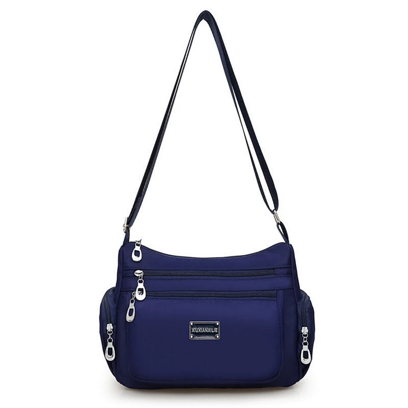 Wholesale China custom waterproof purple nylon women shoulder bag for ladies