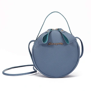 Summer New Designer Mini Round PU Leather Cute Crossbody Bag Women Handbag