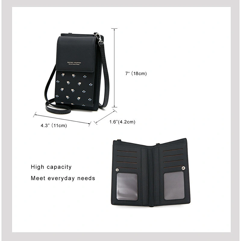 2020 new multifunctional printed ladies wallet mini crossbody phone pouch  bag