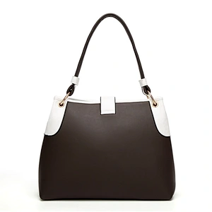 Alibaba latest new style fashion genuine leather solid ladies handbags