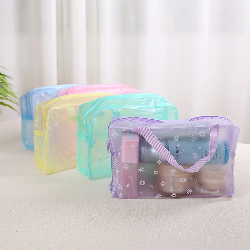 Wholesale Custom Fashion Transparent Makeup Bag Waterproof Clean Pvc Cosmetic Bag