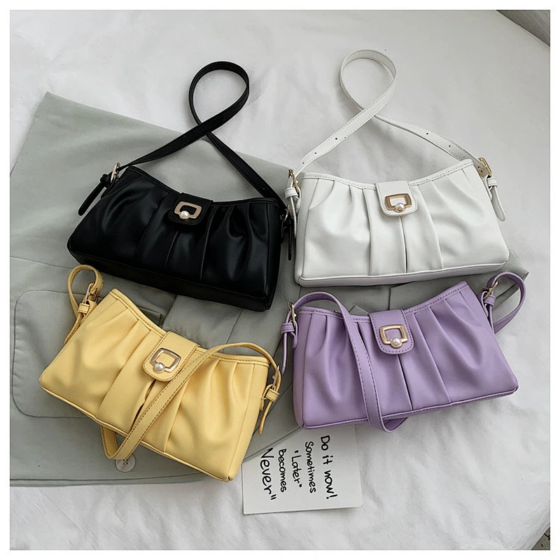 Summer Ins Ladies Bag 2020 New Trendy One-Shoulder Underarm Bag Fashion PU Handbag