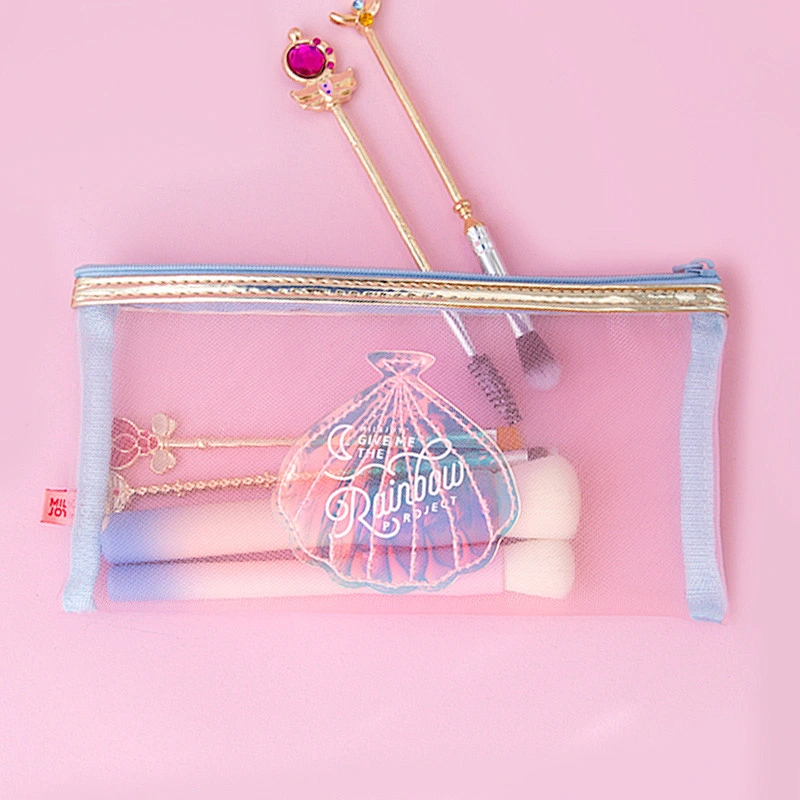 2020 New Creative Flamingo Pencil Case Harajuku Laser Shell Student Pencil Case
