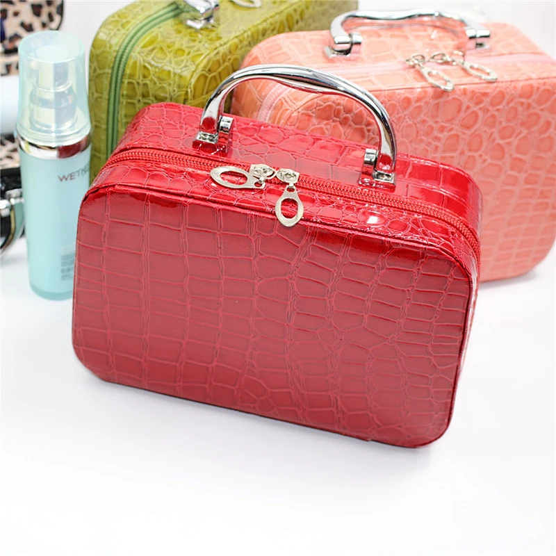 Mirror Stone Grain Portable Makeup Case Beautiful Storage Fashion Customized Logo Woman Cosmetic Box