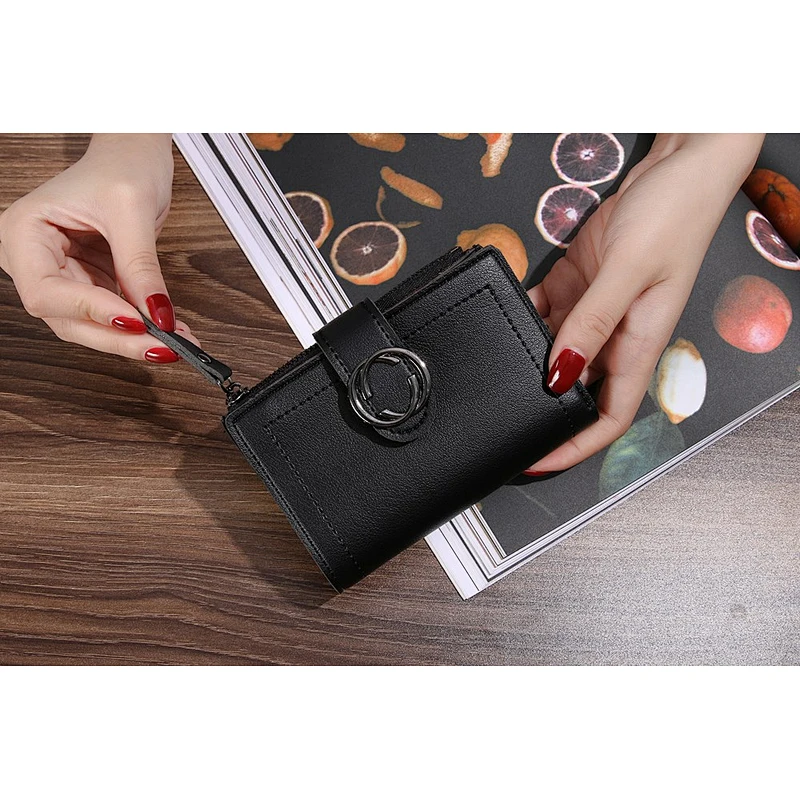 2020 New Design Colorful High Quality Plain Waterproof Ladies Clutch Purse Custom PU Leather Zipper Wallet Women