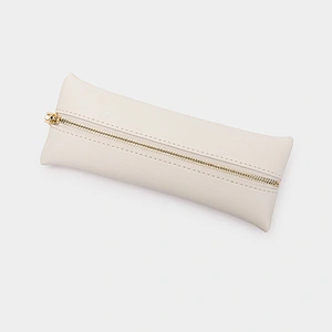 Simple Pencil Case PU Solid Color Student Pencil Bag Creative Leather Storage Pencil Case