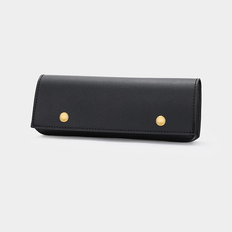 Pu Leather New Korean Style Simple College Square Stationery Pencil Case Convenient Sunglasses Storage Bag