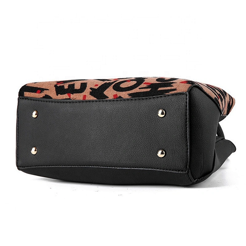 New Fashion Fancy Cheap PU Leather shoulder wholesale  women letter  leopard print handbags