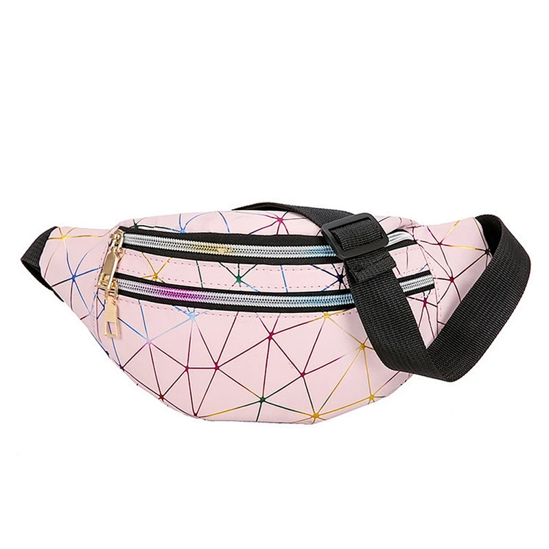 Fashion Women Laser Fanny Pack Ladies Custom Travelling Waterproof Waist Bag
