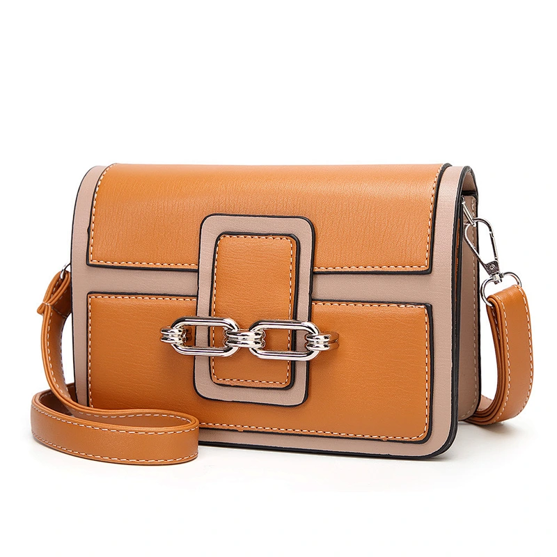 Wholesale Brand Designer chain buckle women fashion ladies pu shoulder bag